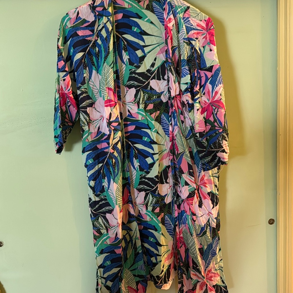 Jungle floral duster/kimono size M/L